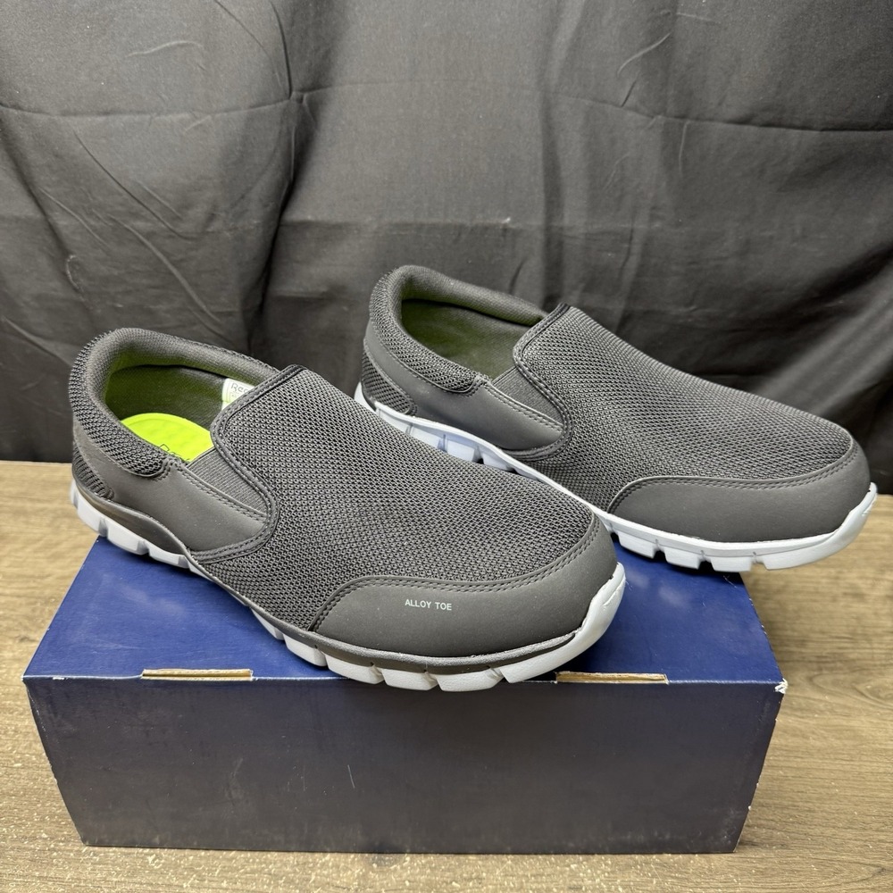 Reebok Sublite Cushion Work Athletic Slip-On Mens 11.5 Alloy Toe RB4037 Black